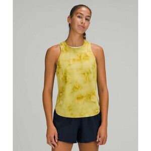 Lululemon Lightweight Run Kit Tank Top Diamond Dye White Gold Spice